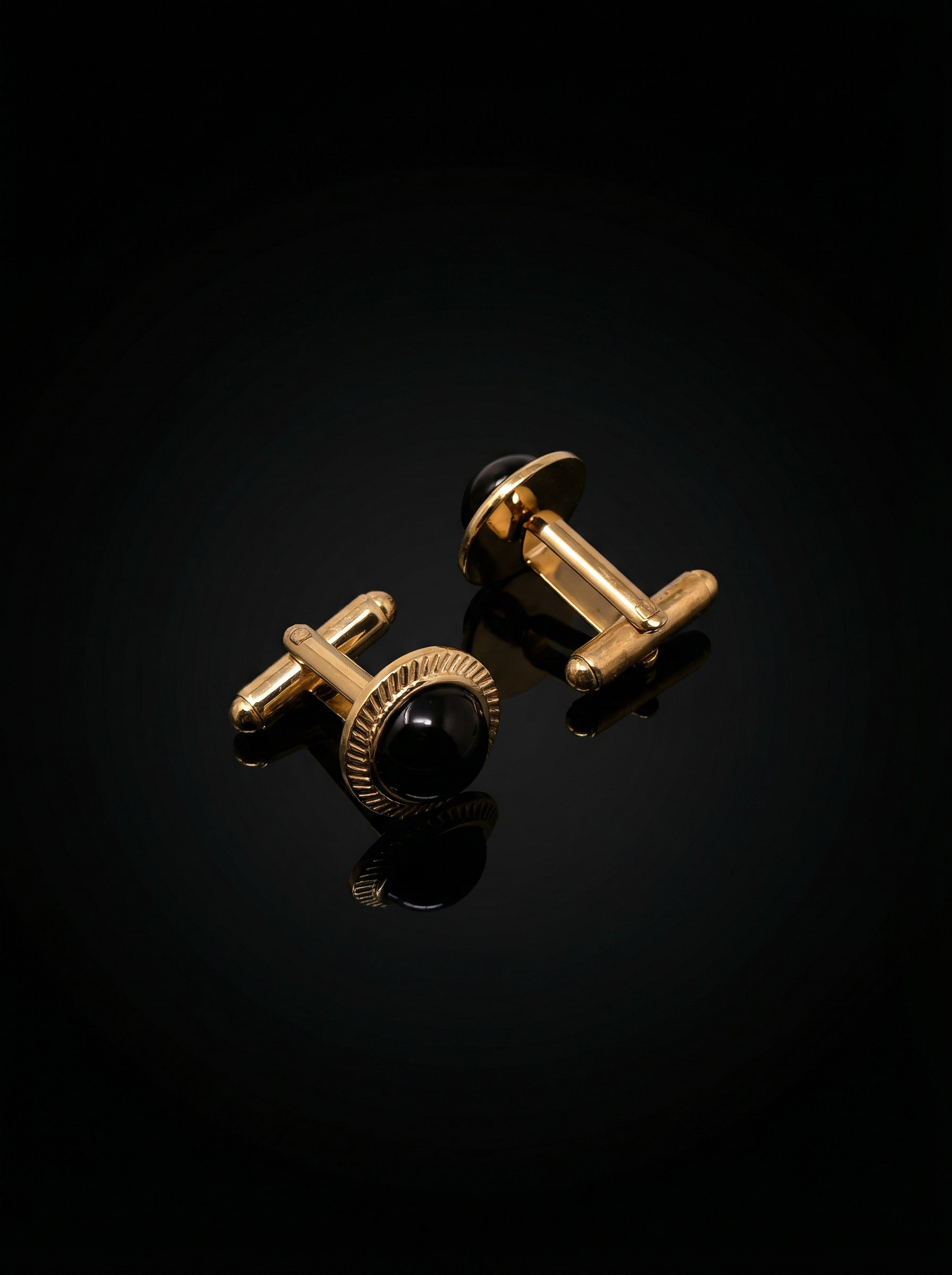 Textured Bezel Cabochon Cufflinks Tivaaro