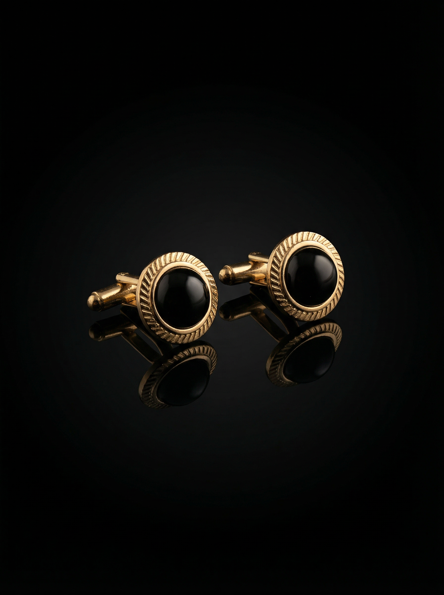 Textured Bezel Cabochon Cufflinks Tivaaro