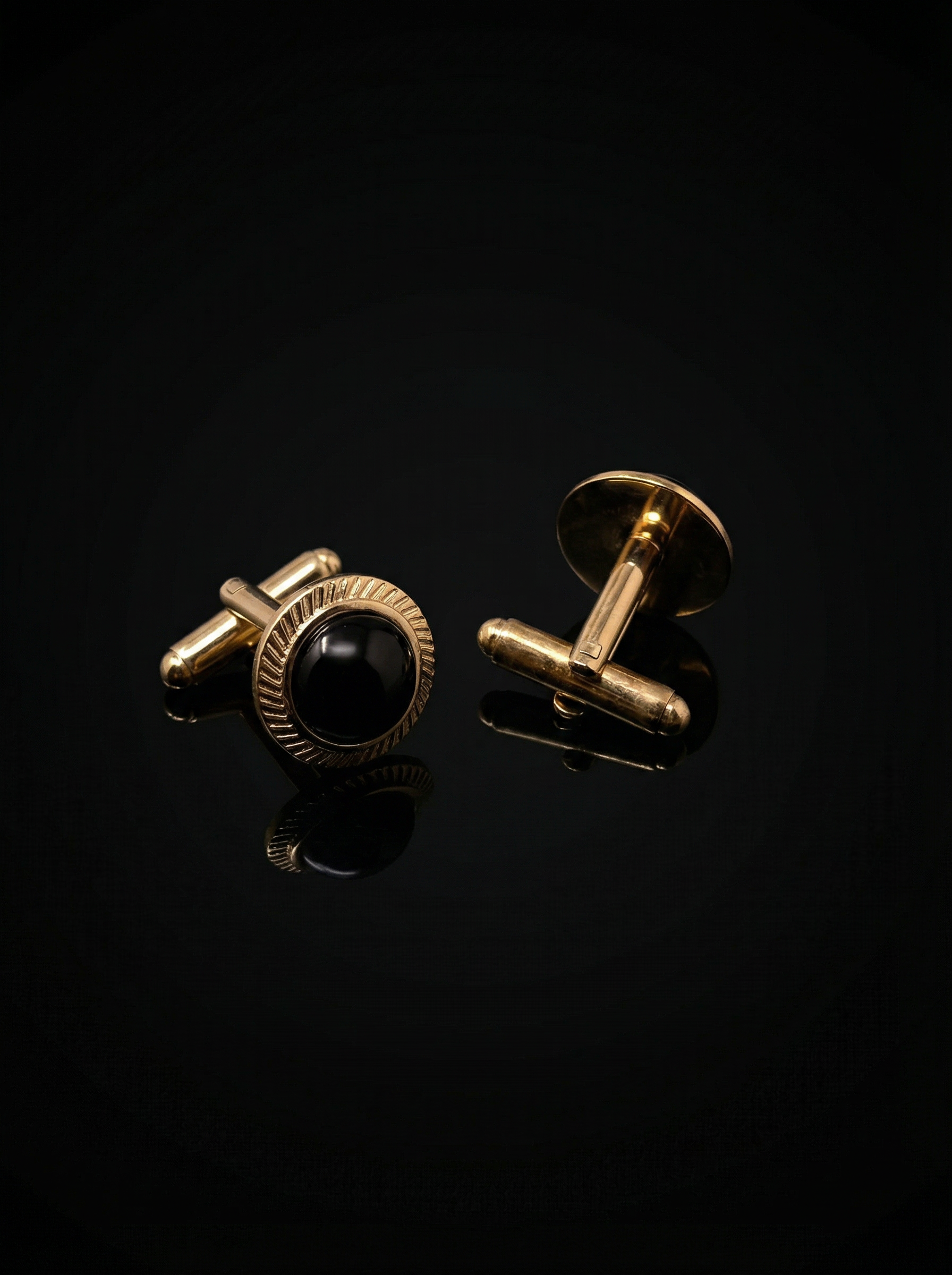 Textured Bezel Cabochon Cufflinks Tivaaro