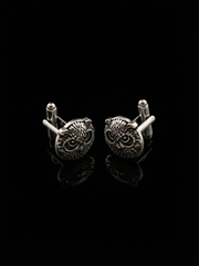 Textured Owl Face Cufflinks Tivaaro
