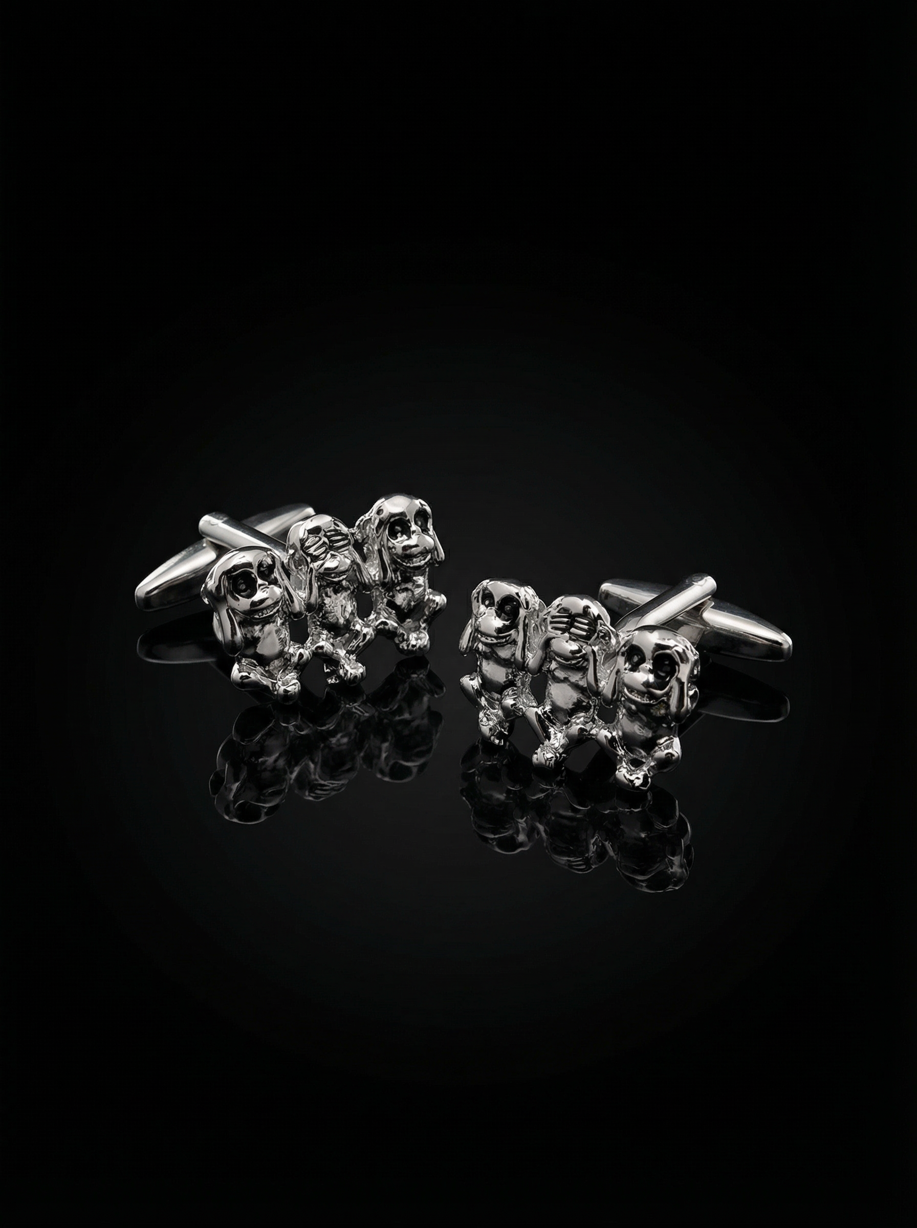 Three Monkeys Cufflinks Tivaaro