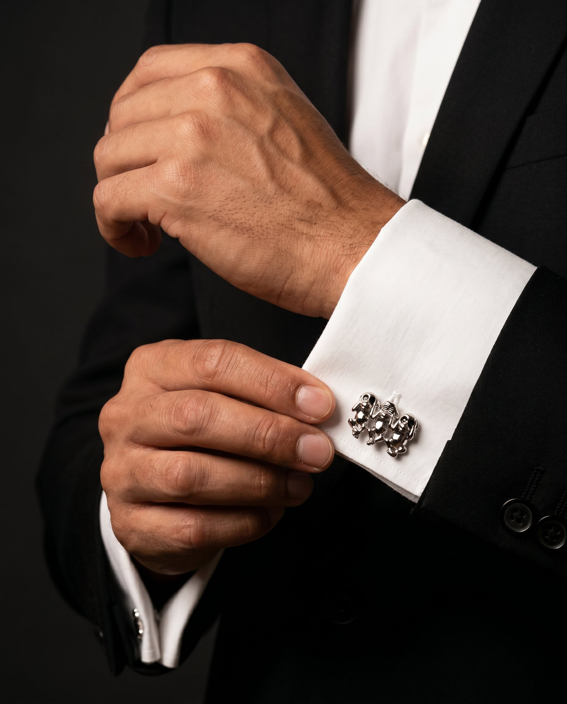 Three Monkeys Cufflinks by Tivaaro