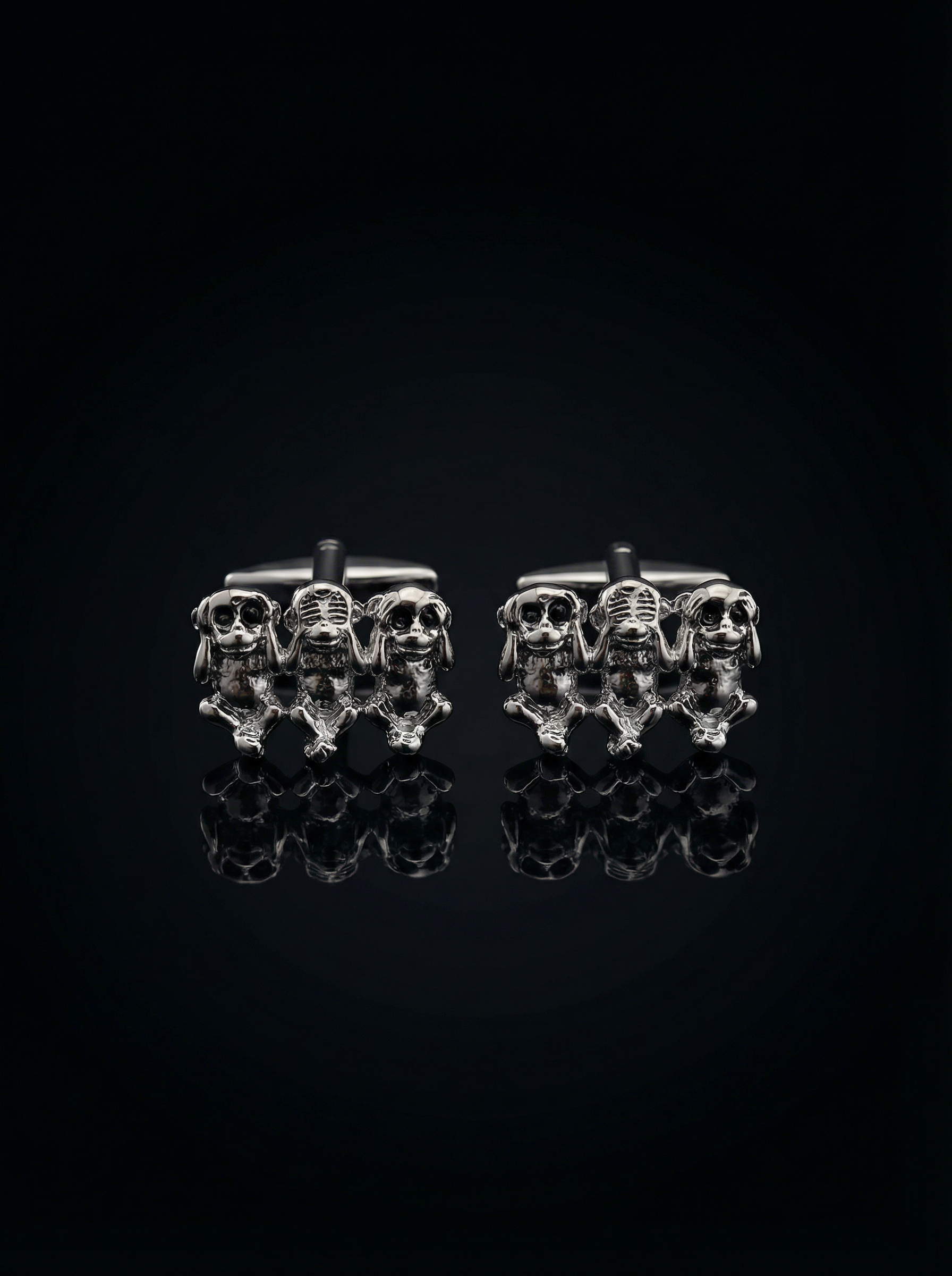 Three Monkeys Cufflinks Tivaaro