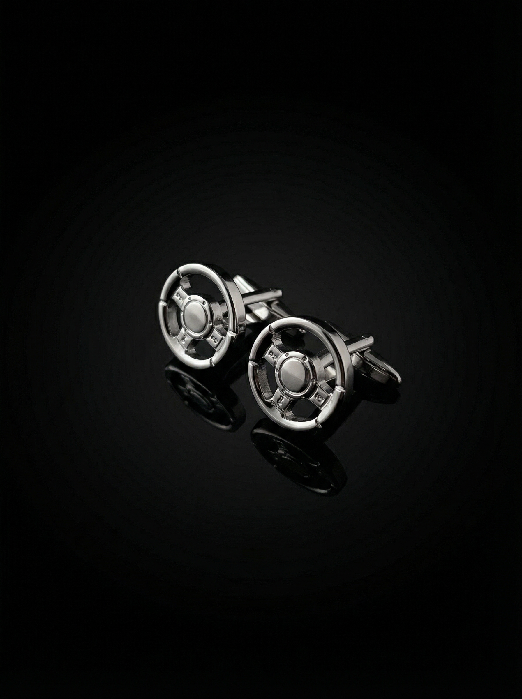 Three Spoke Steering Wheel Cufflinks Tivaaro