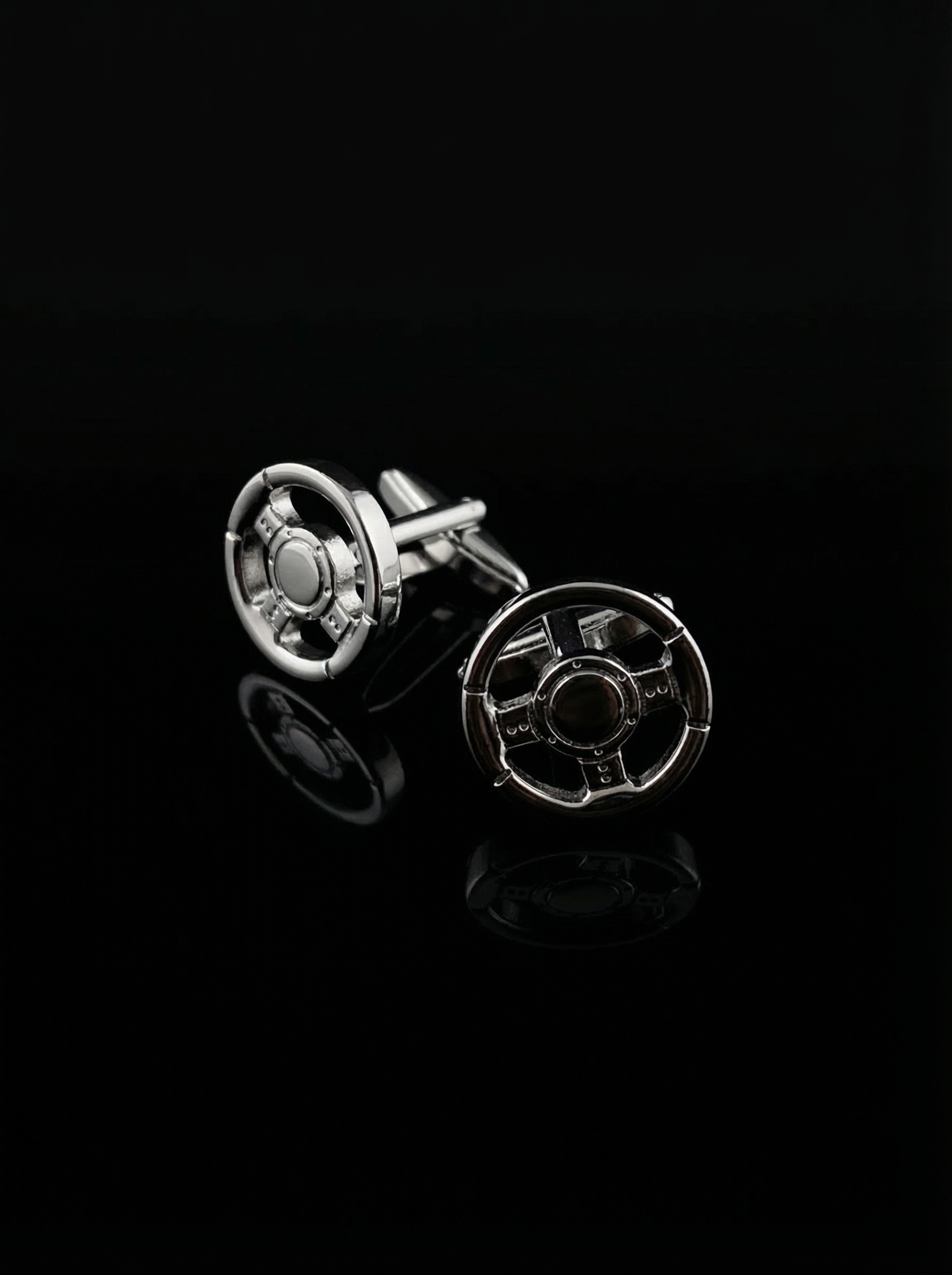 Three Spoke Steering Wheel Cufflinks Tivaaro