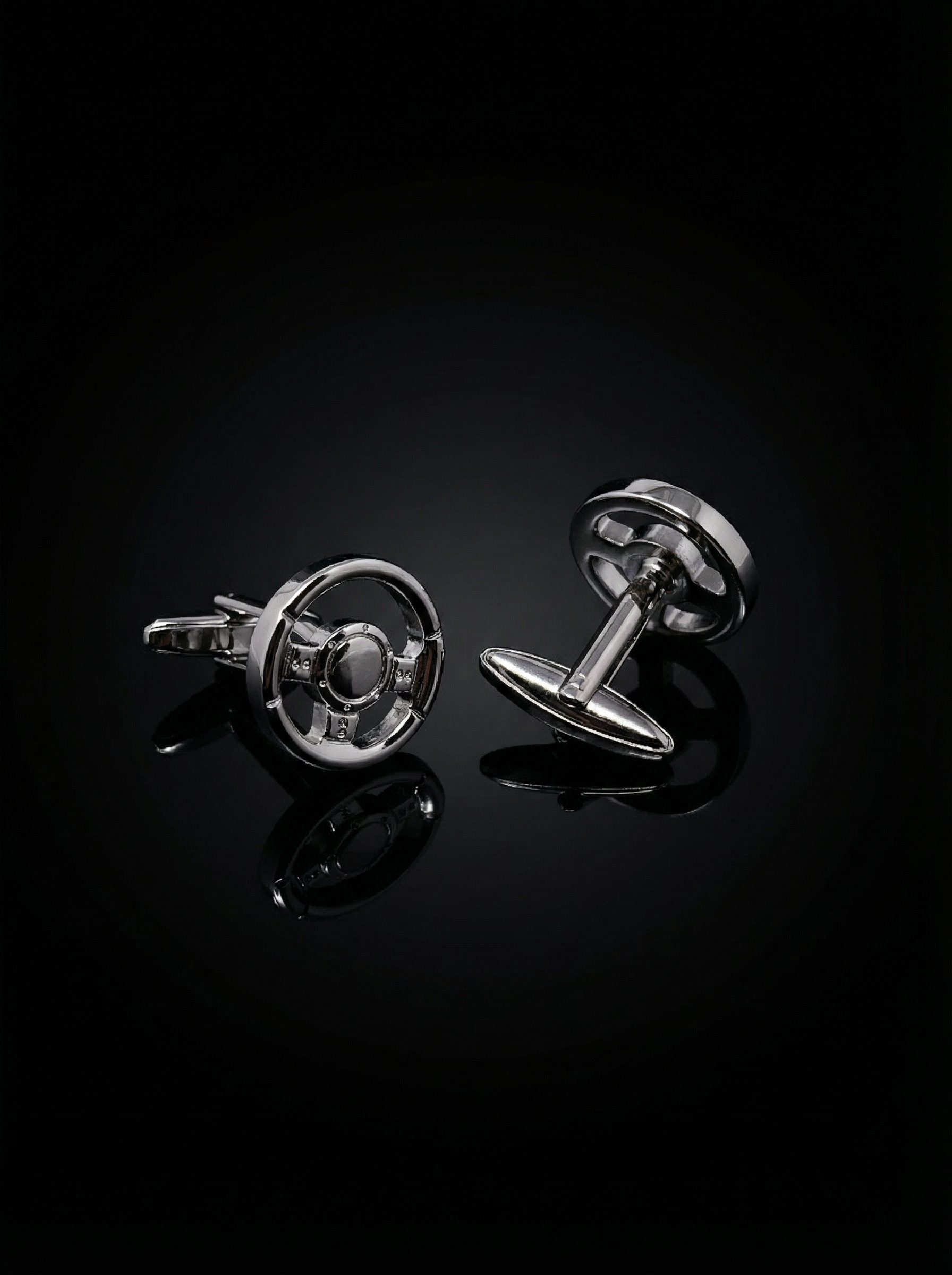 Three Spoke Steering Wheel Cufflinks Tivaaro