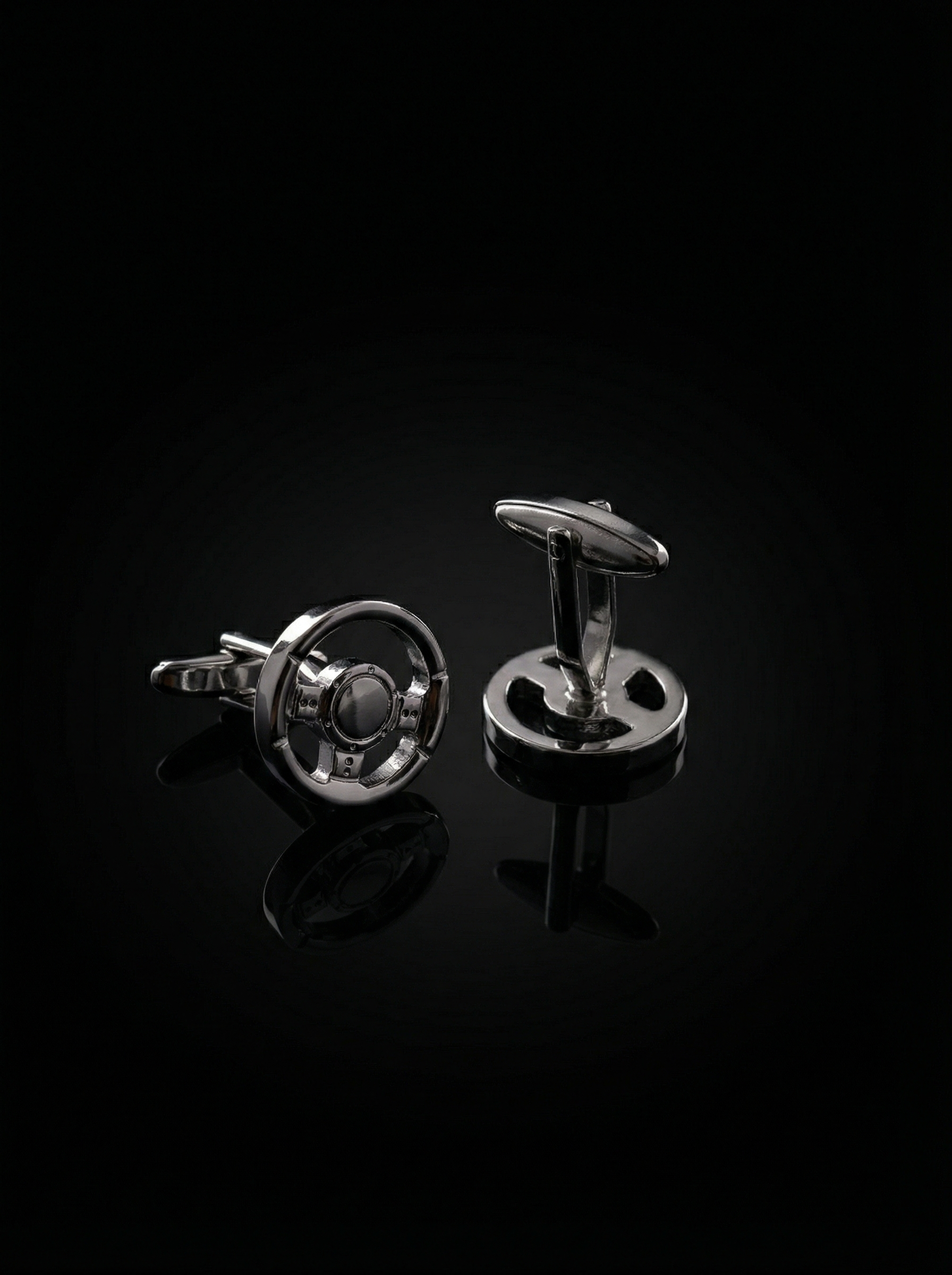 Three Spoke Steering Wheel Cufflinks Tivaaro