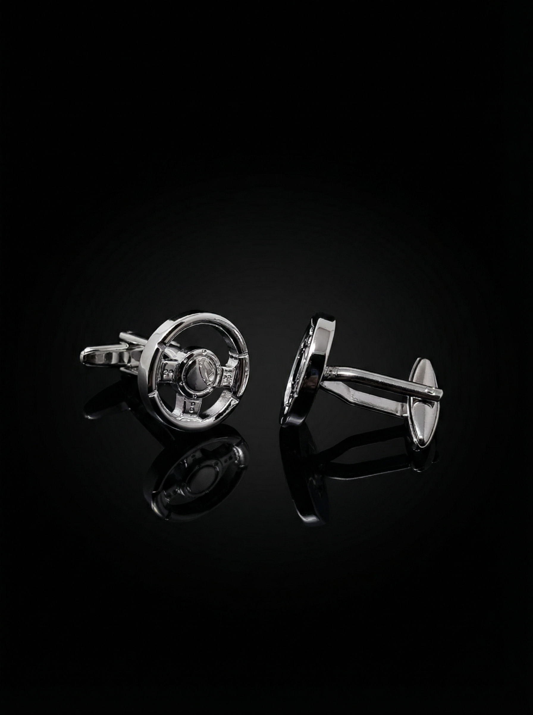 Three Spoke Steering Wheel Cufflinks Tivaaro