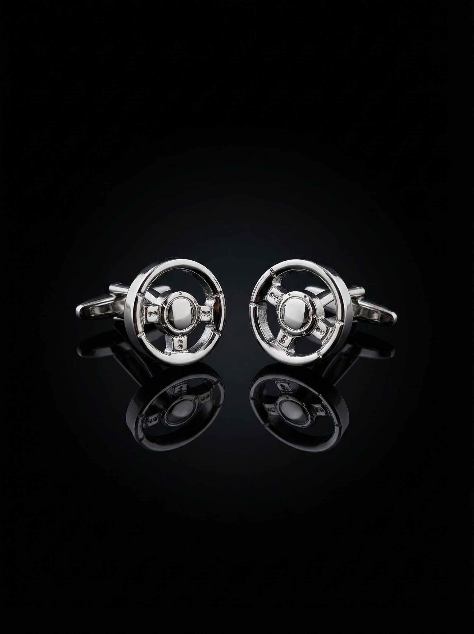 Three Spoke Steering Wheel Cufflinks Tivaaro
