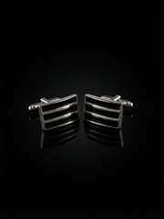 Tiered Black Bar Cufflinks Tivaaro