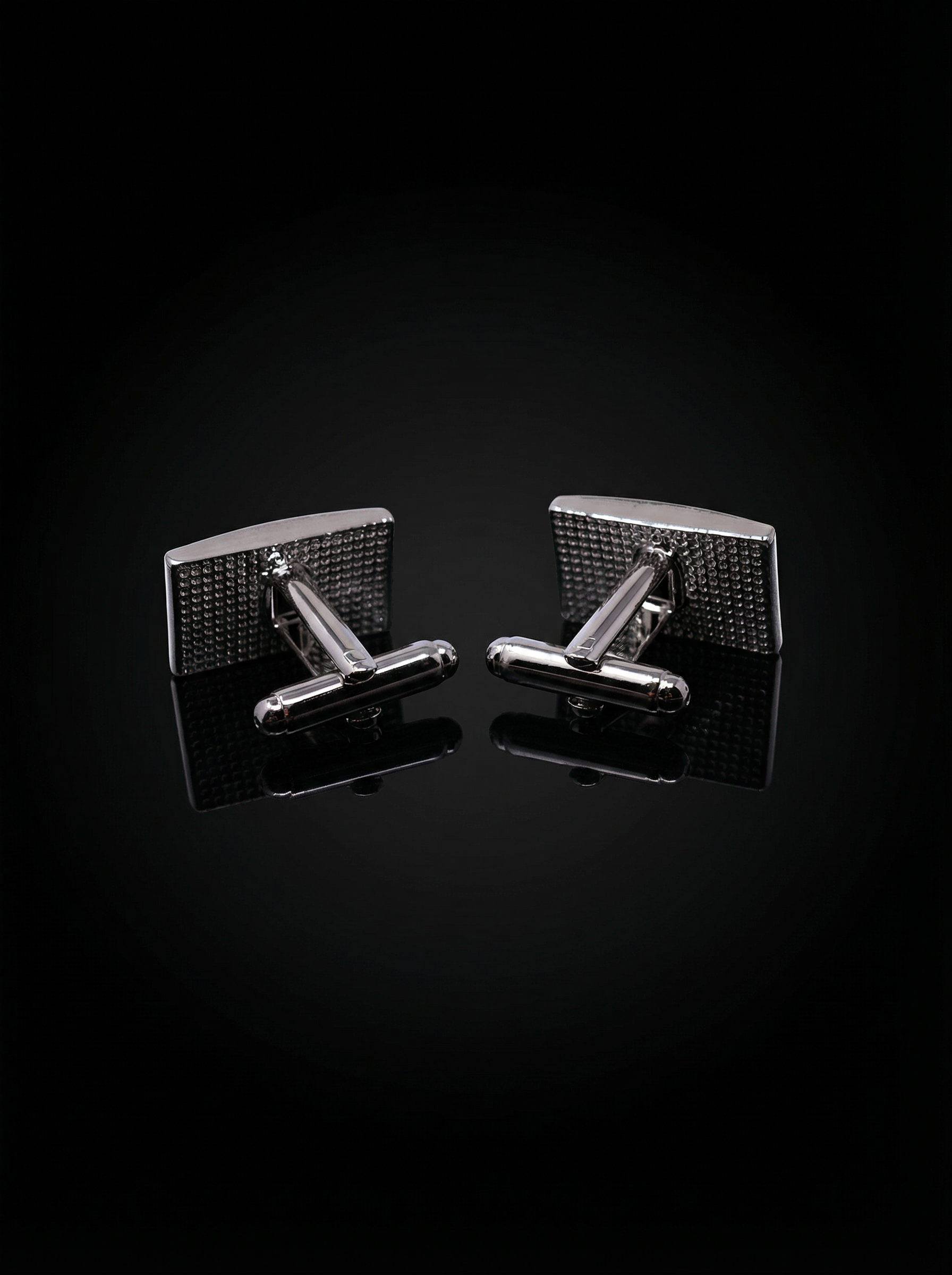 Tiered Black Bar Cufflinks Tivaaro