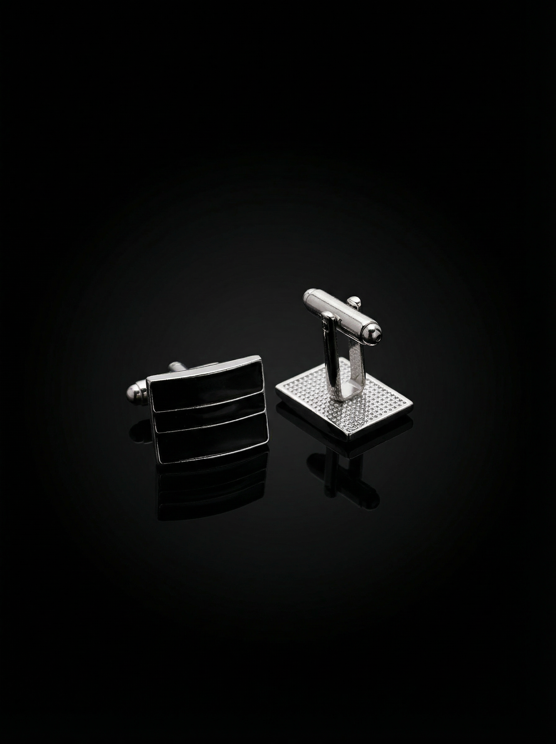 Triple Black Bar Cufflinks Tivaaro