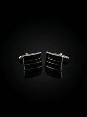 Triple Black Bar Cufflinks Tivaaro