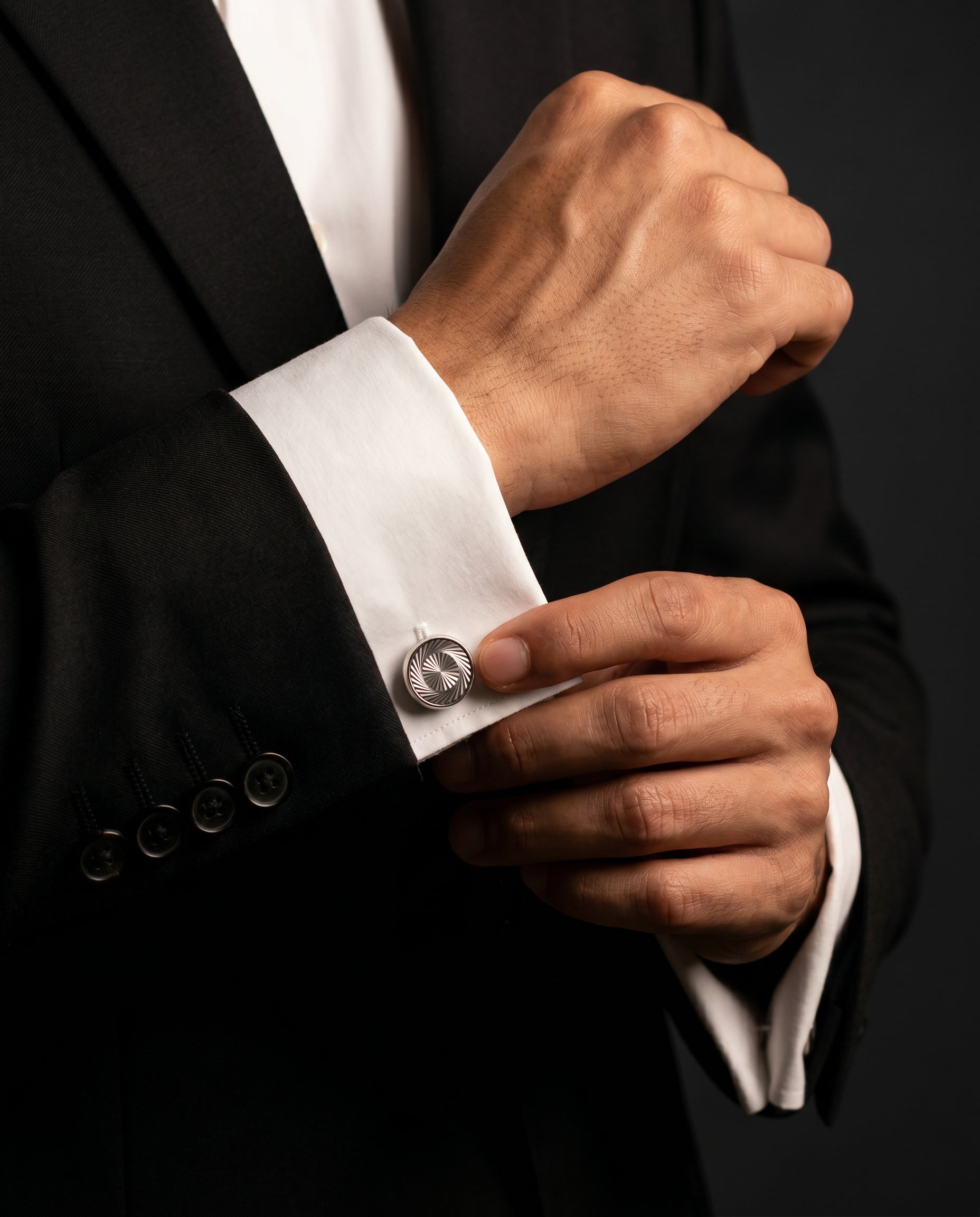 Vortex Pattern Cufflinks Tivaaro