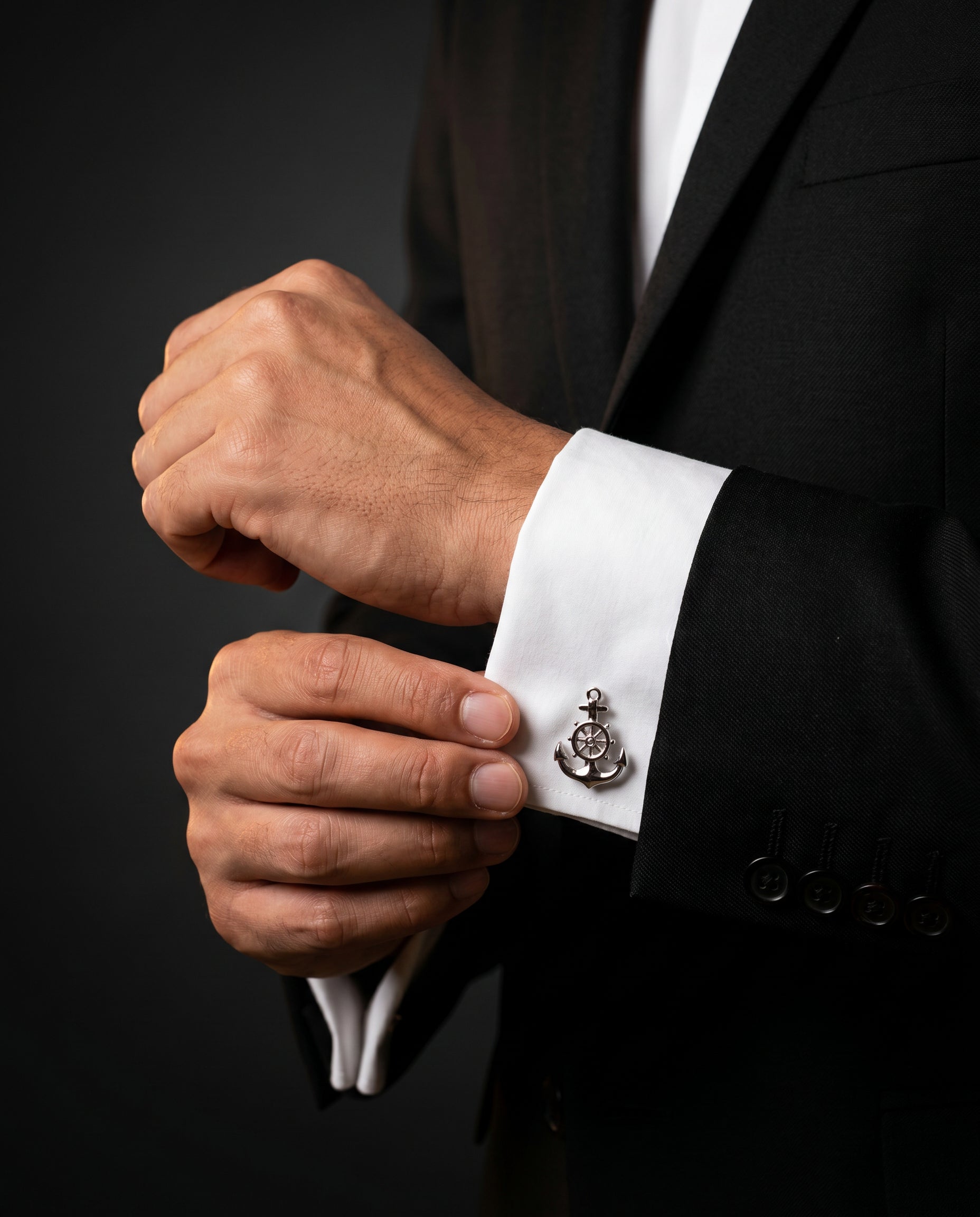 Wheel Anchor Cufflinks by Tivaaro