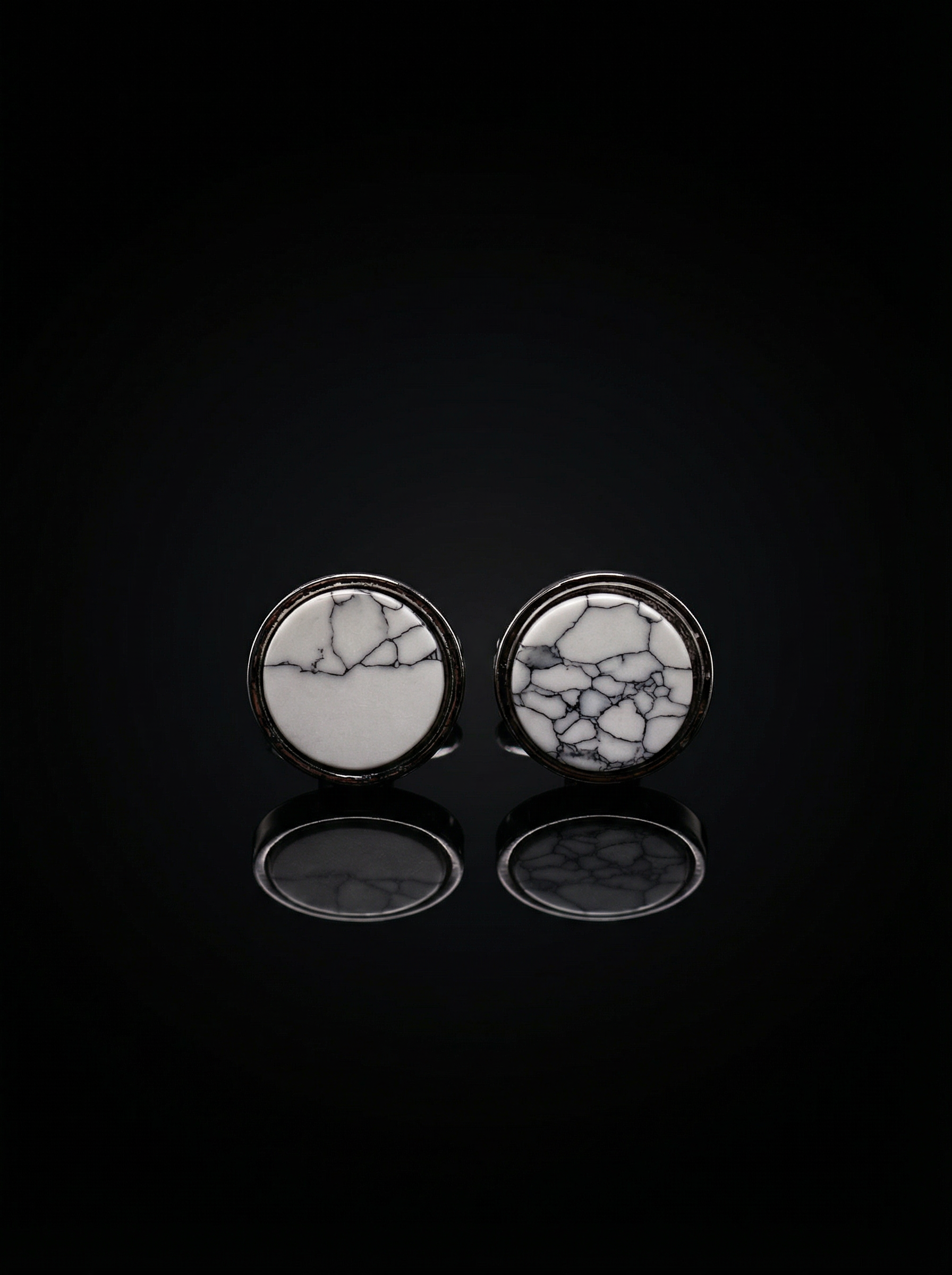White Marble Pattern Cufflinks Tivaaro