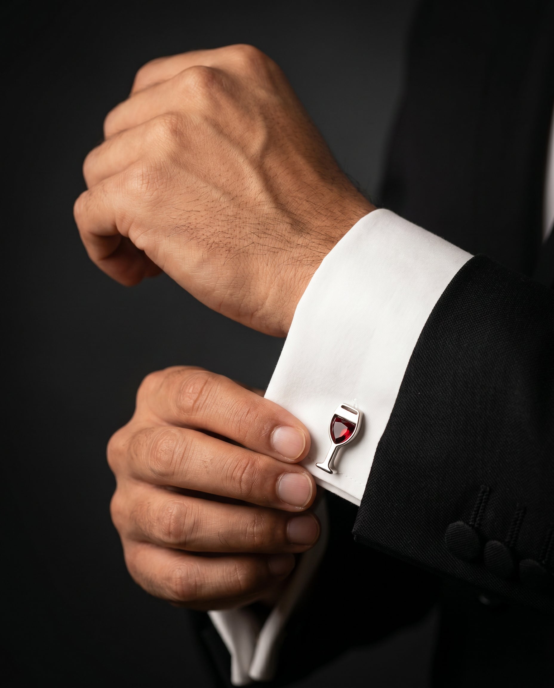 Wine Glass Cufflinks by Tivaaro