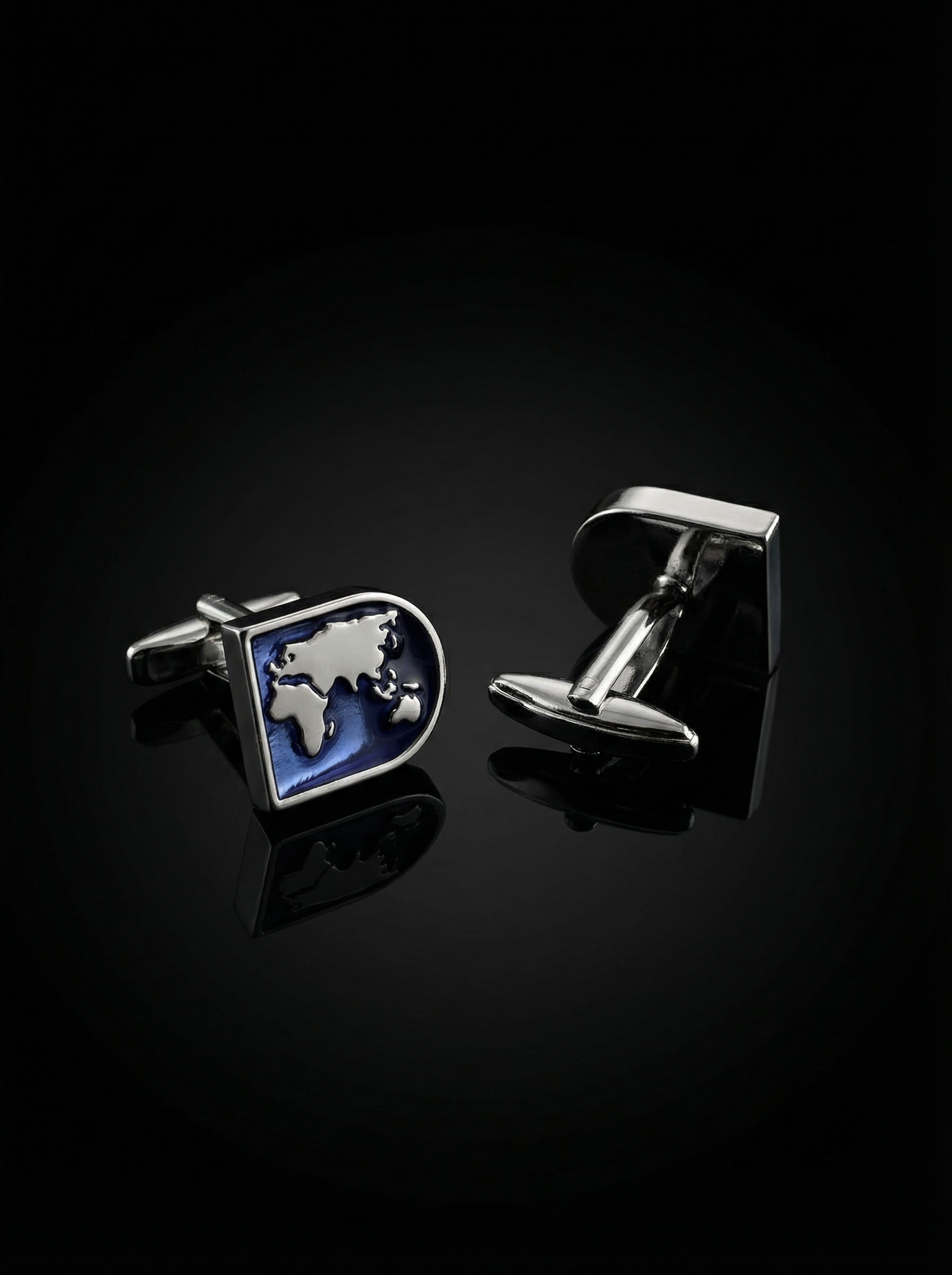 World Map Cufflinks Tivaaro