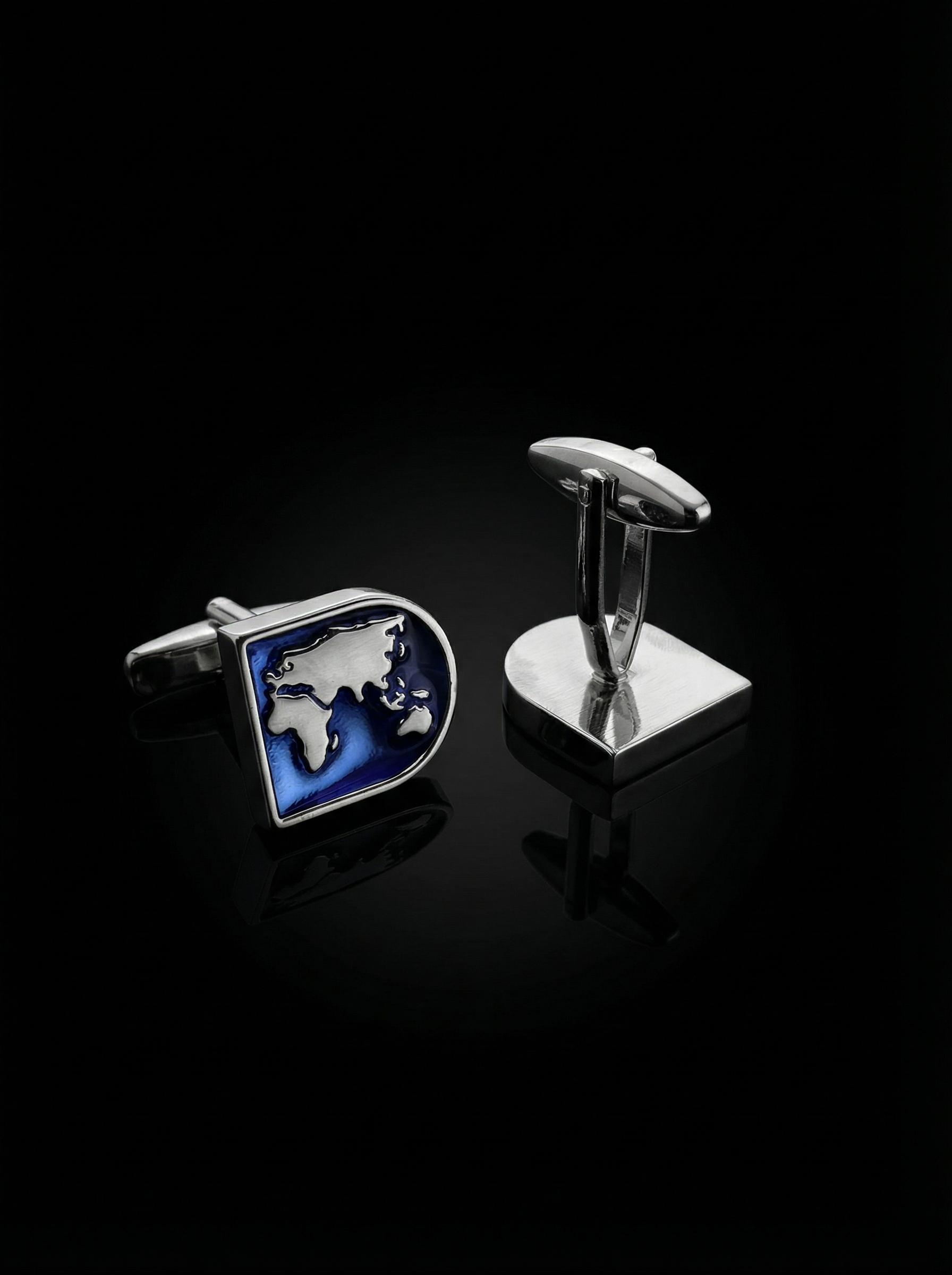 World Map Cufflinks Tivaaro